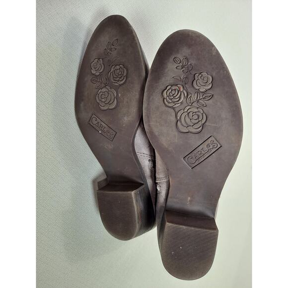 Carlos Santana Women's Brie Ankle Boot 10M Taupe Side Zipper Faux Suede - Picture 8 of 9